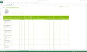 Excel-Formular zur Erfassung und Bewertung der Gefährdung