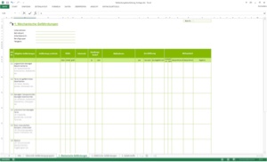 Gefährdungsbeurteilung Vorlage für Excel